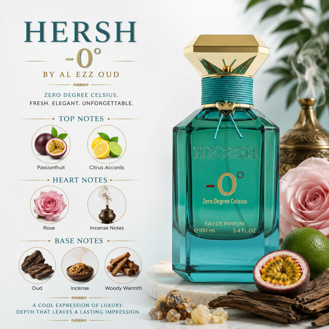Hersh Zero Degree Celsius Alezz Oud 100ml EDP