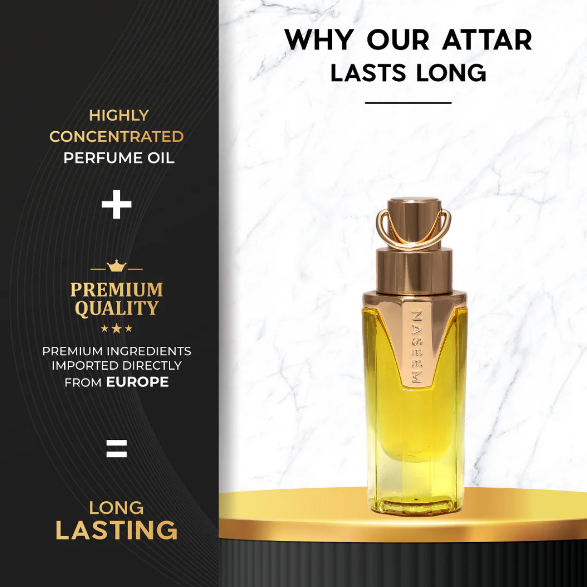 Naseem elyra attar perfume oil Long lasting