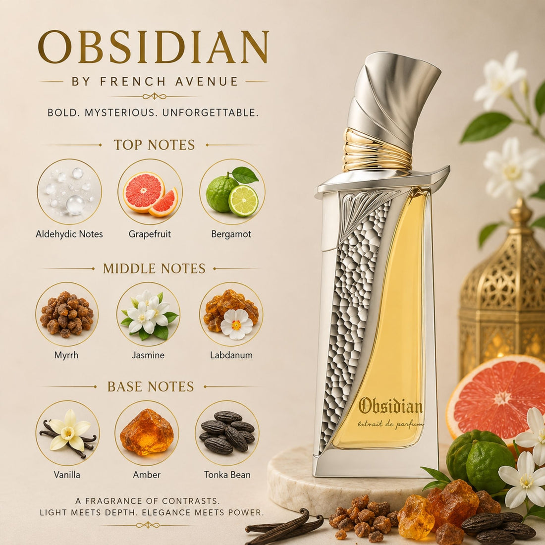 French Avenue Obsidian 100ml Extrait De Parfum Spray