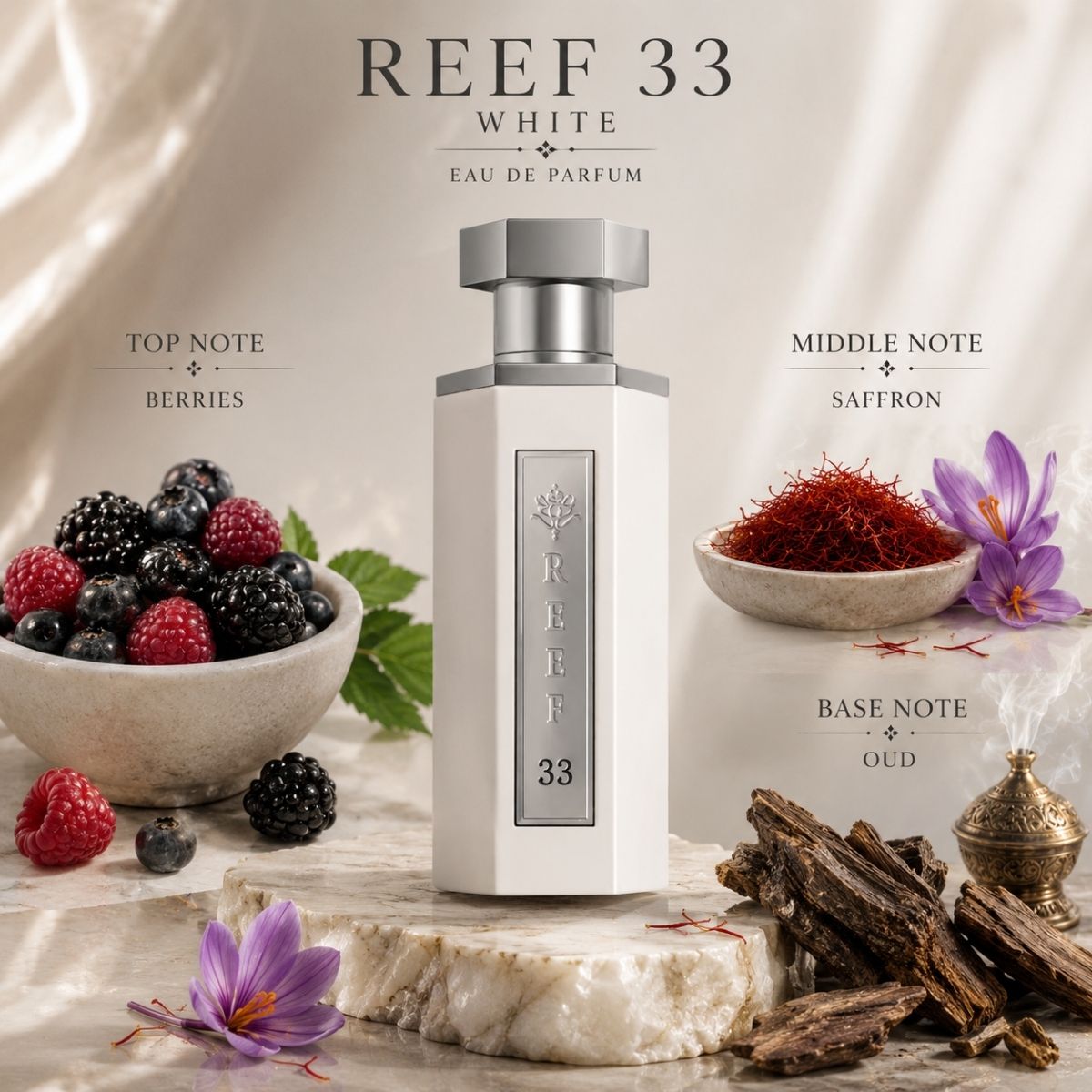 Reef 33 White Perfume 100ml Eau De Parfum Spray